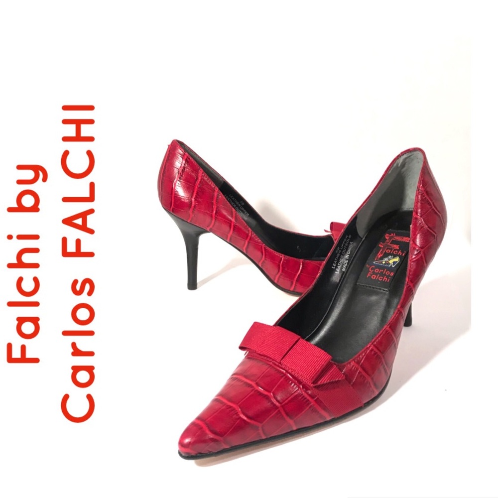 Falchi by Carlos Falchi Alligator Stilettos Sz 6B